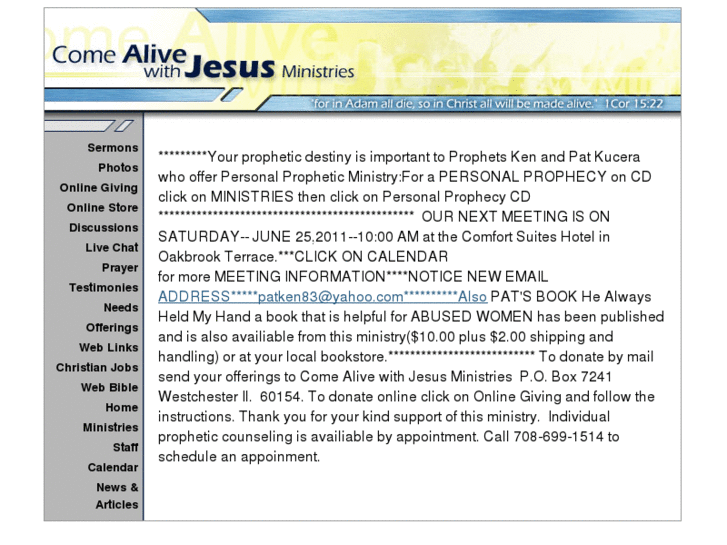 www.comealivewithjesus.com