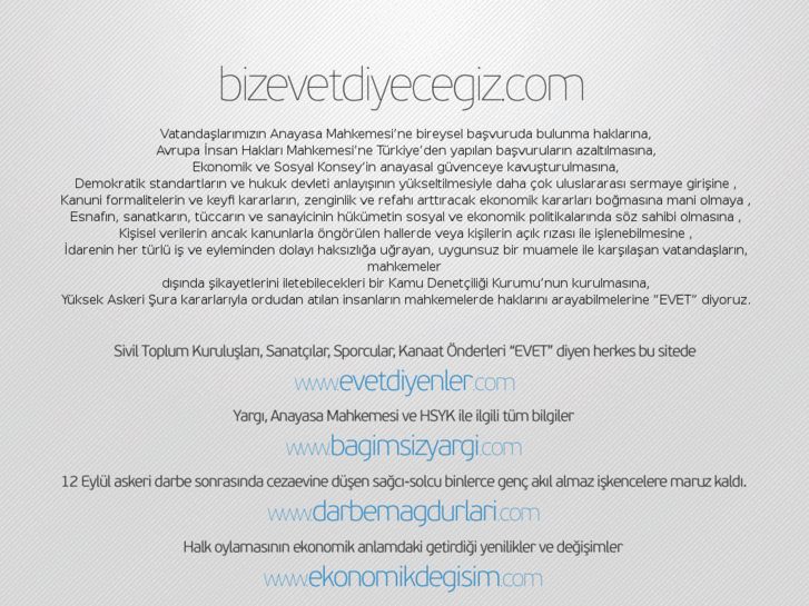 www.bizevetdiyecegiz.com