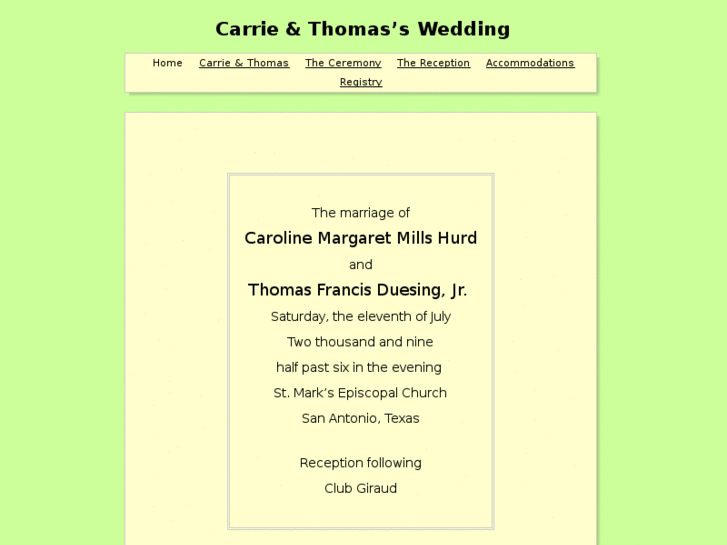 www.carrieandthomas.net