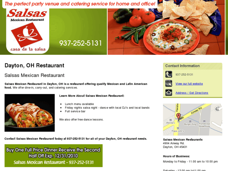 www.salsasmexicanrestaurantdayton.com