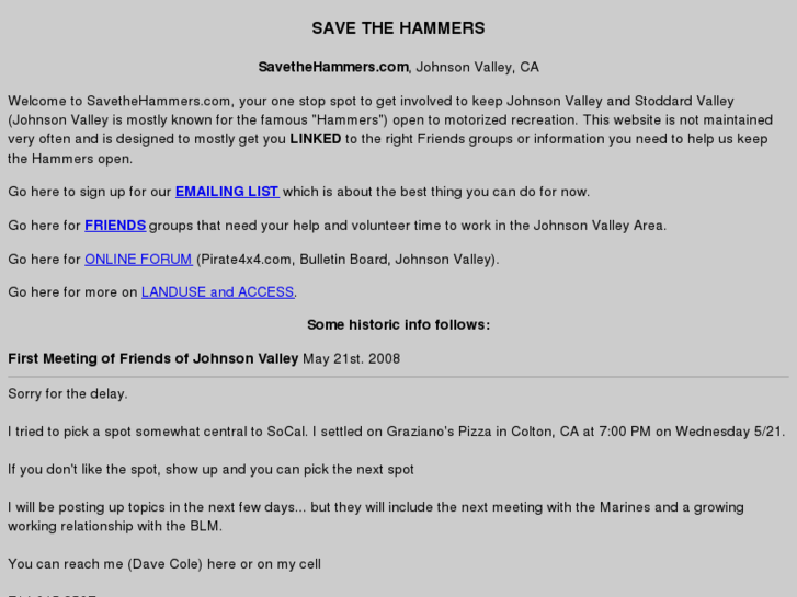 www.savethehammers.com