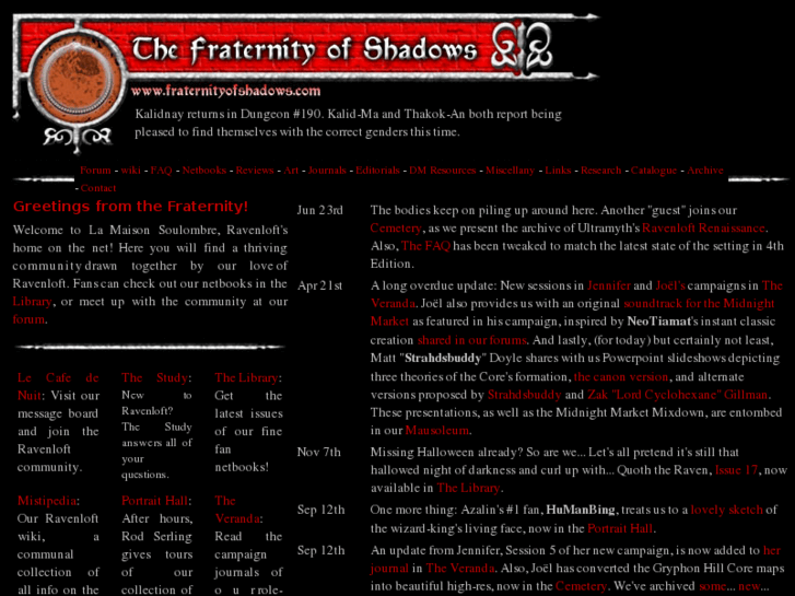 www.fraternityofshadows.com