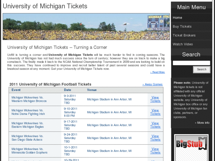 www.universityofmichigantickets.com