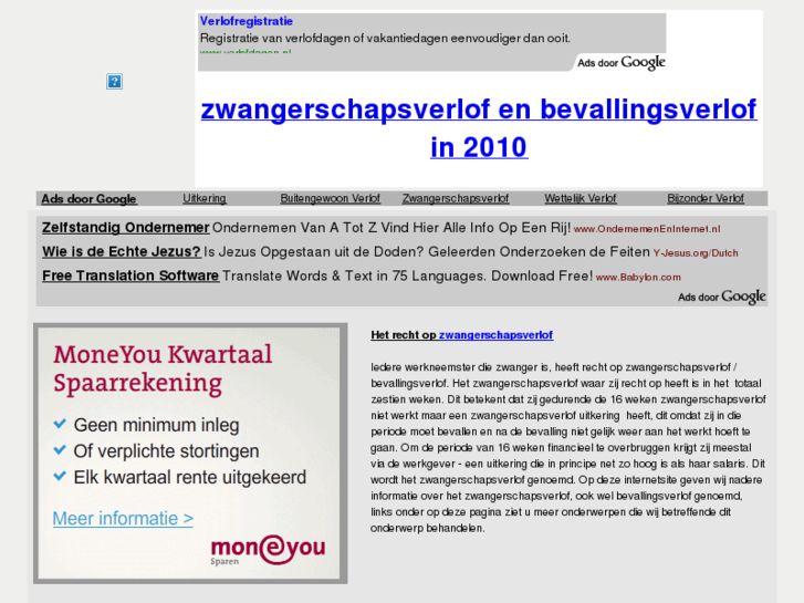 www.zwangerschapsverlof.net