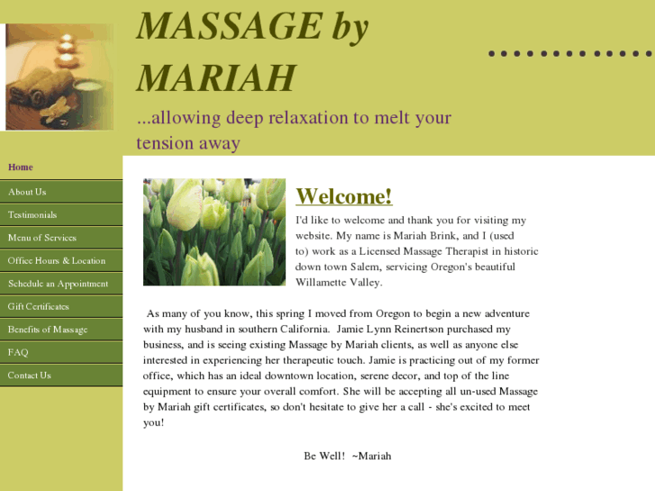 www.massagebymariah.com