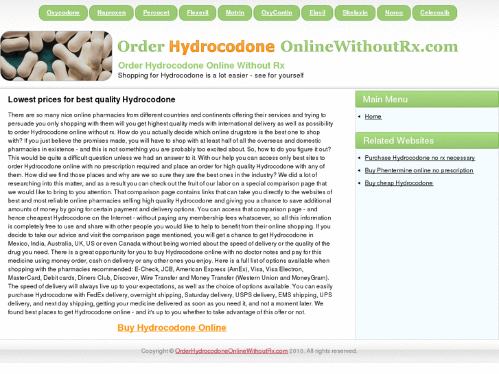 www.orderhydrocodoneonlinewithoutrx.com