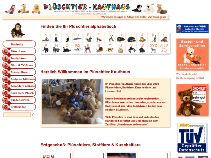 www.plueschtier-kaufhaus.de