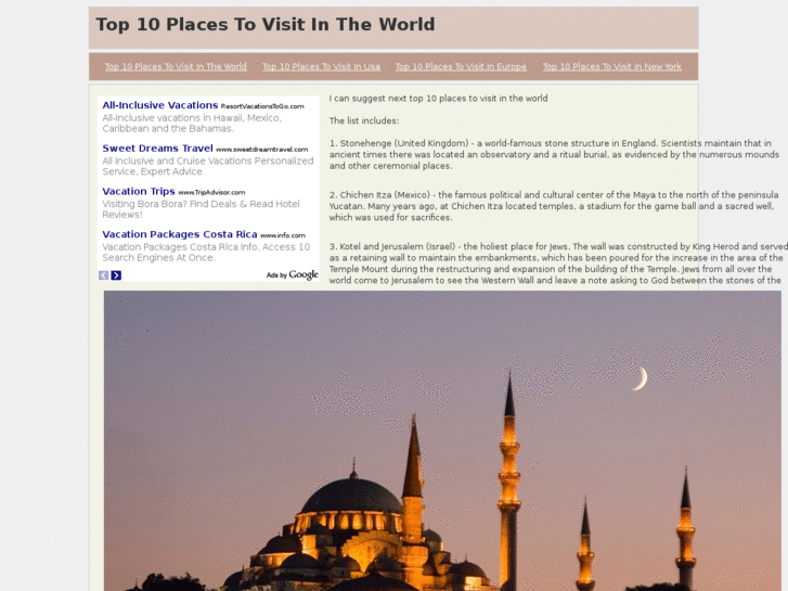 www.top10placestovisitintheworld.com