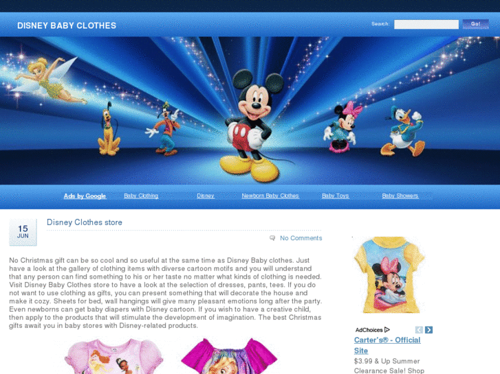 www.disneybabyclothes.com