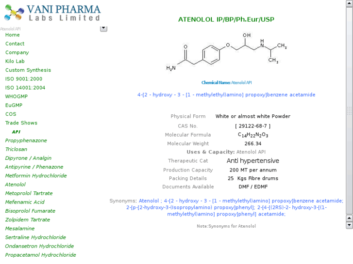 www.atenolol-api.com