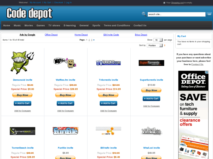 www.invitecodedepot.com