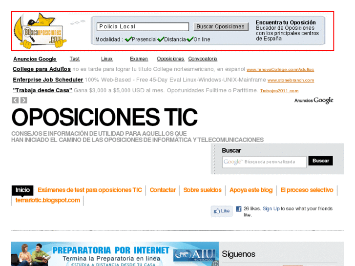 www.oposicionestic.es