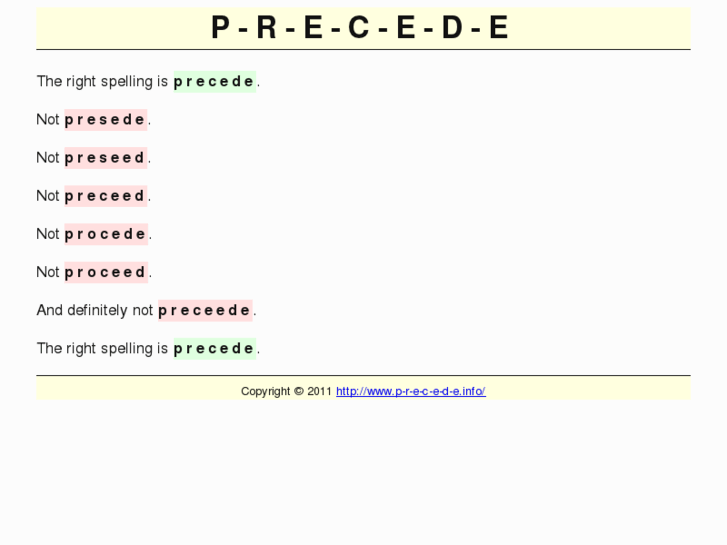 www.p-r-e-c-e-d-e.info