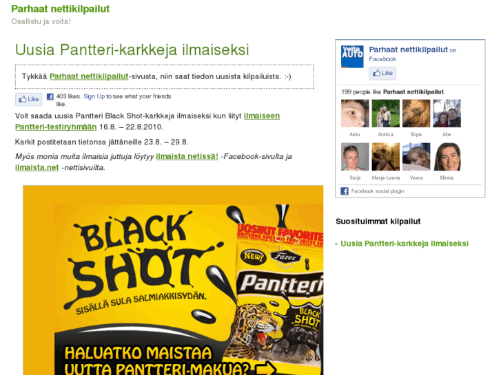 www.parhaatnettikilpailut.com