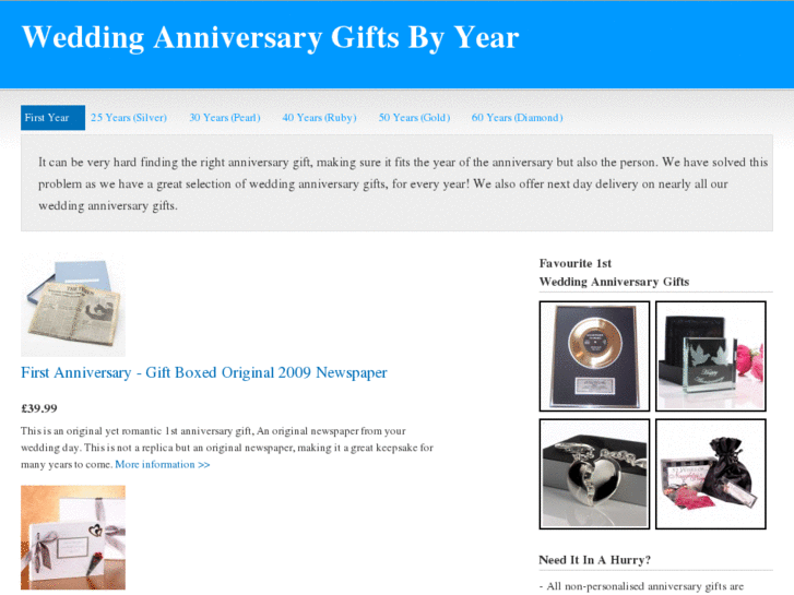 www.weddinganniversarygiftsbyyear.co.uk