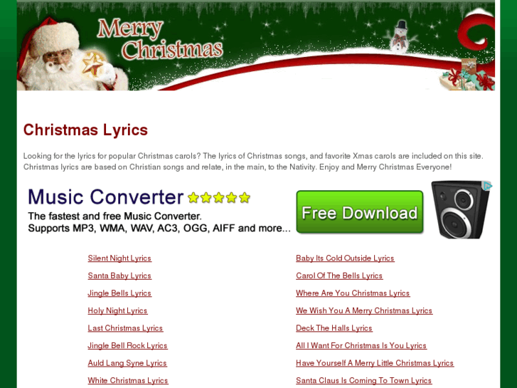 www.christmas-lyrics.org