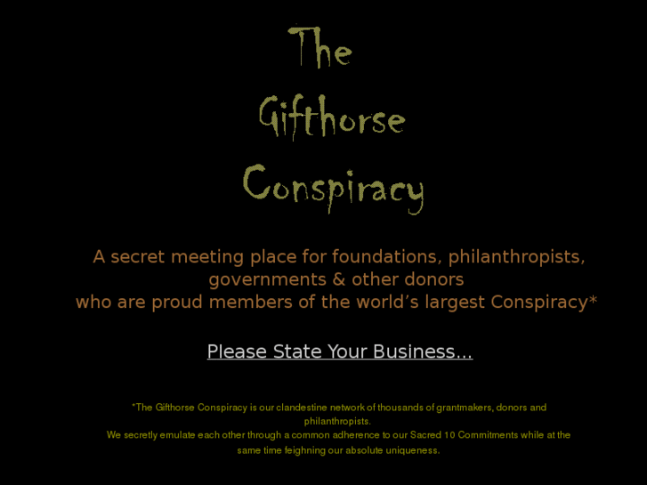 www.gifthorseconspiracy.org