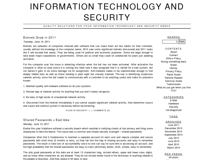 www.informationtechnologyandsecurity.org