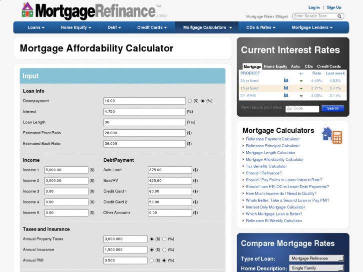 www.mortgageaffordability.com