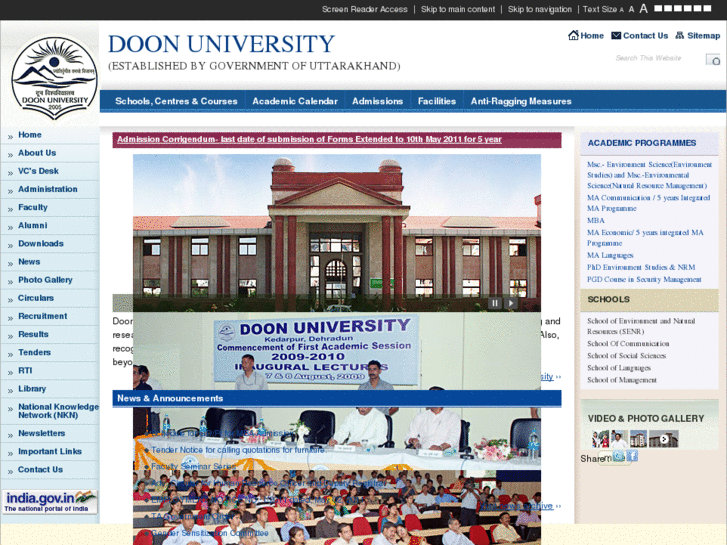 www.doonuniversity.ac.in