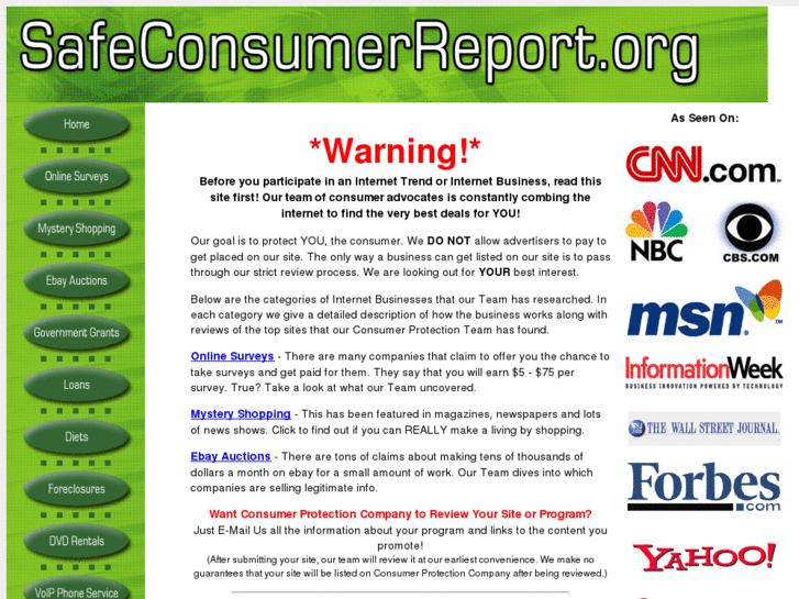 www.safeconsumersreports.org