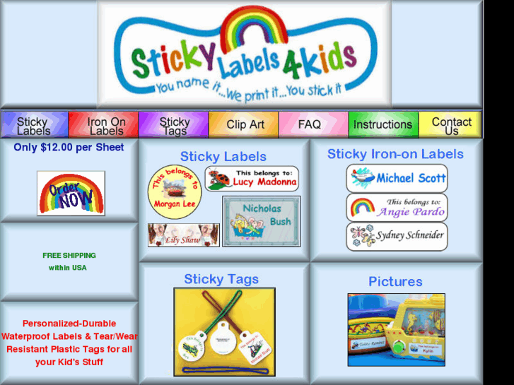 www.stickylabels4kids.com