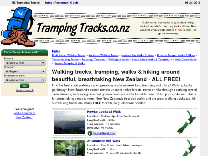 www.trampingtracks.co.nz