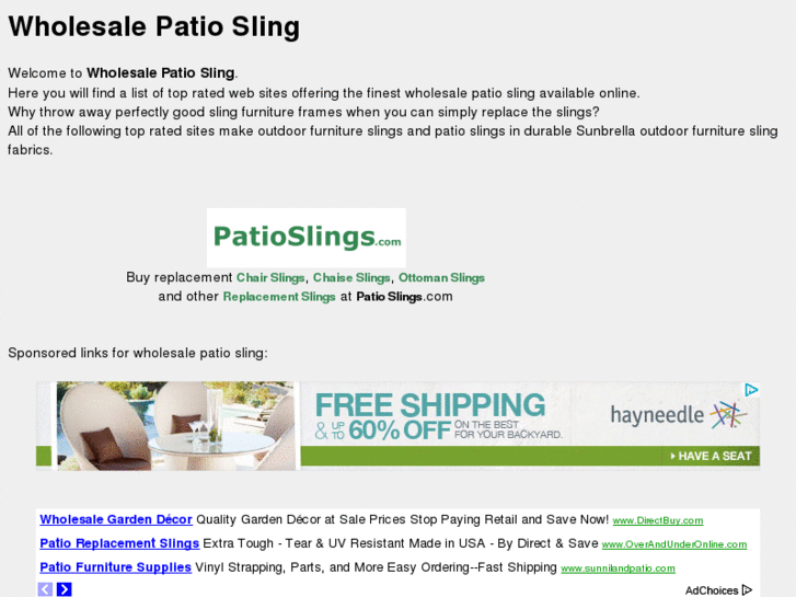 www.wholesalepatiosling.com