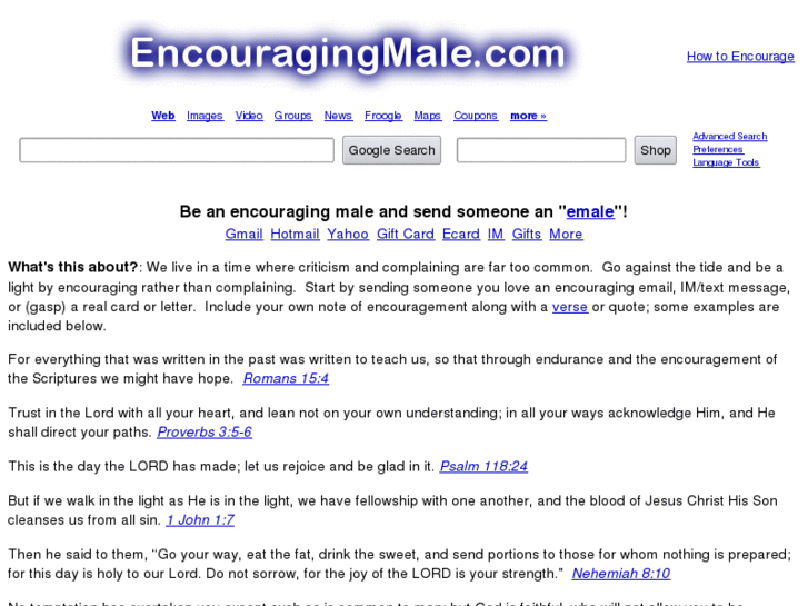 www.encouragingmale.com