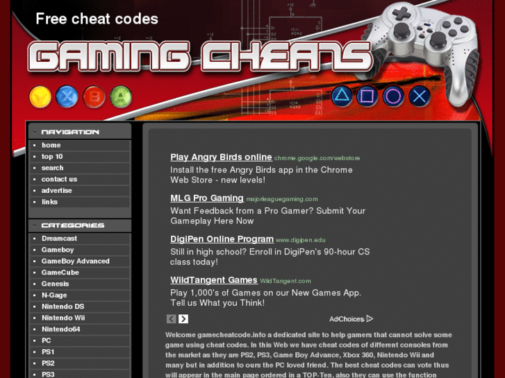 www.gamecheatcode.info