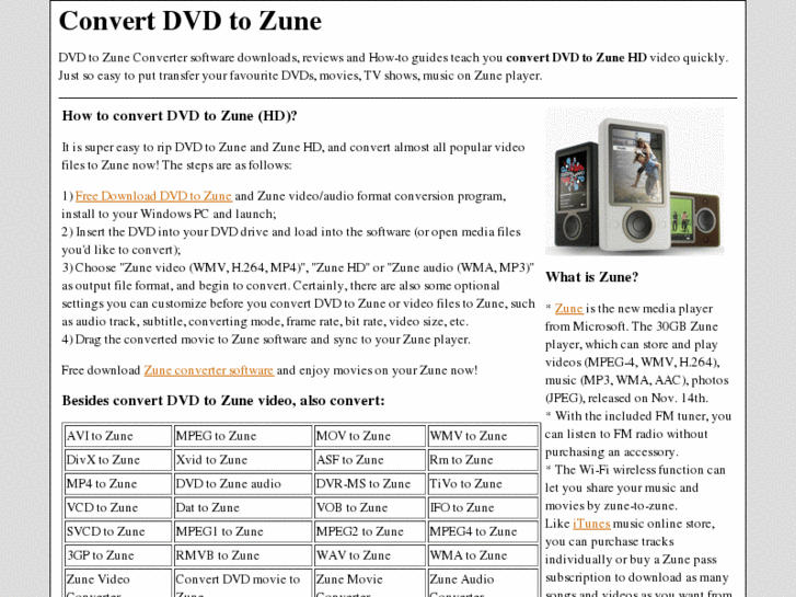 www.convertdvdtozune.com