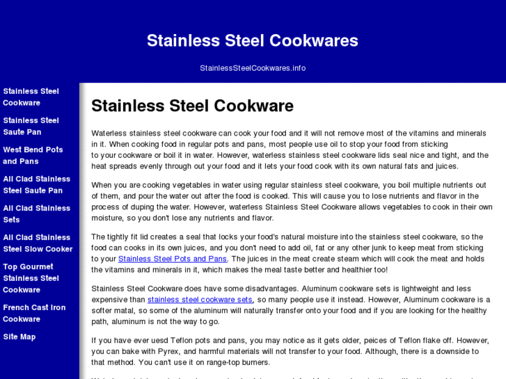 www.stainlesssteelcookwares.info