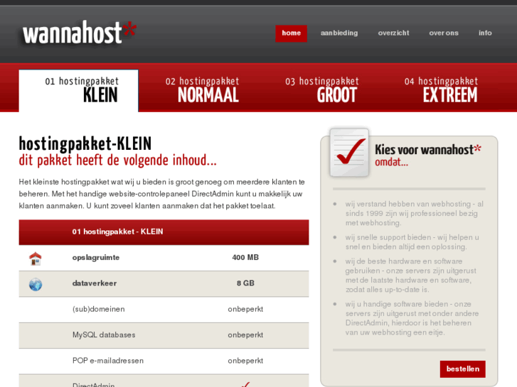 www.wannahost.nl
