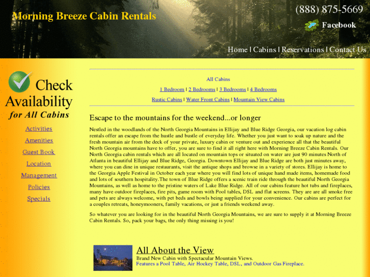 www.morningbreezecabinrentals.com