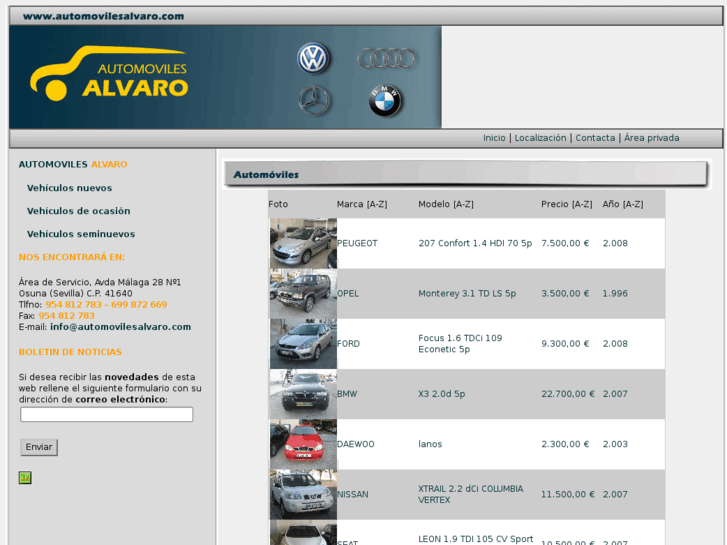 www.automovilesalvaro.com