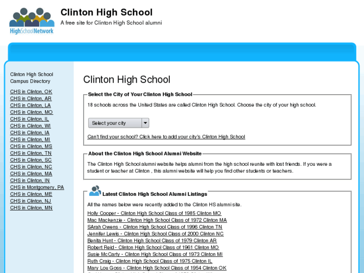 www.clintonhighschoolalumni.com