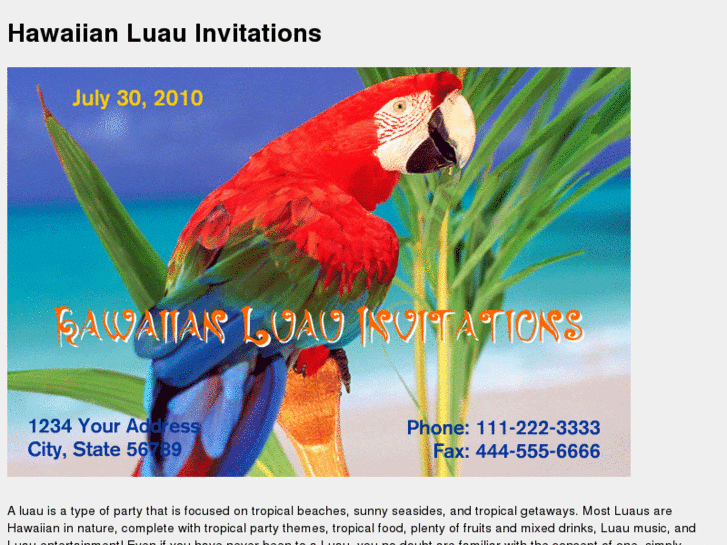 www.hawaiianluauinvitations.com