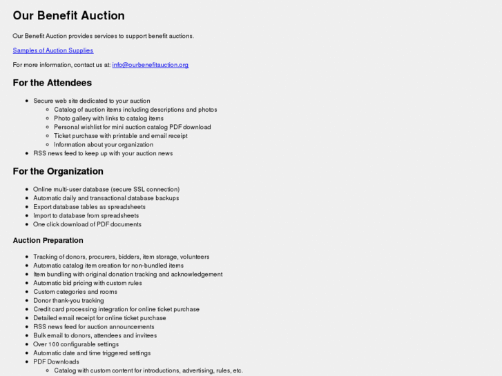 www.ourbenefitauction.org