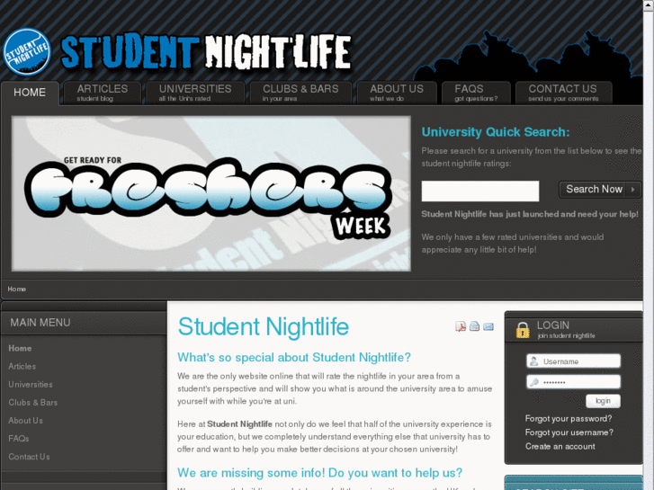 www.studentnightlife.net