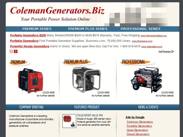 www.colemangenerators.biz