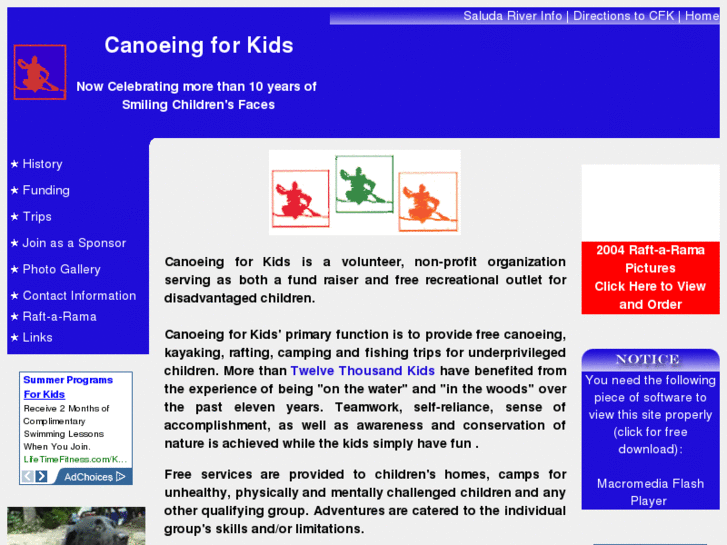 www.canoeingforkids.org