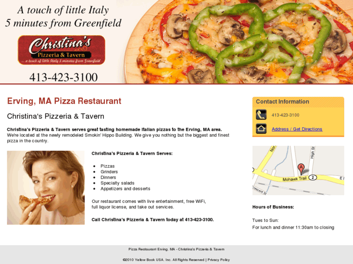 www.christinaspizzeria.net