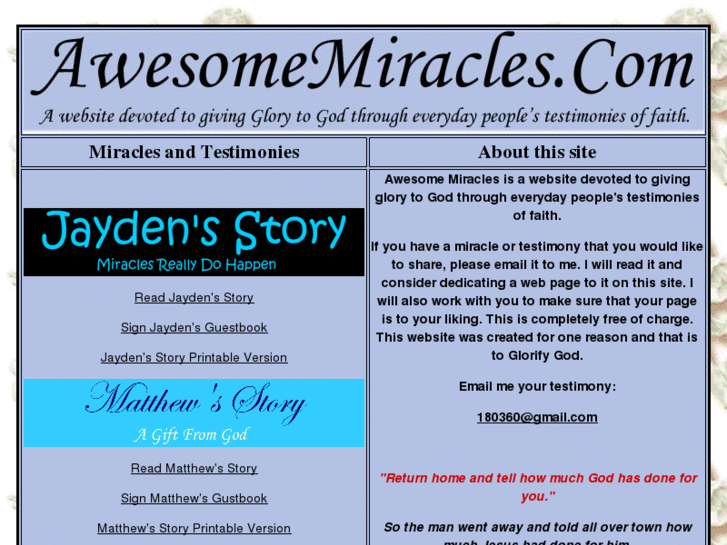 www.awesomemiracles.com