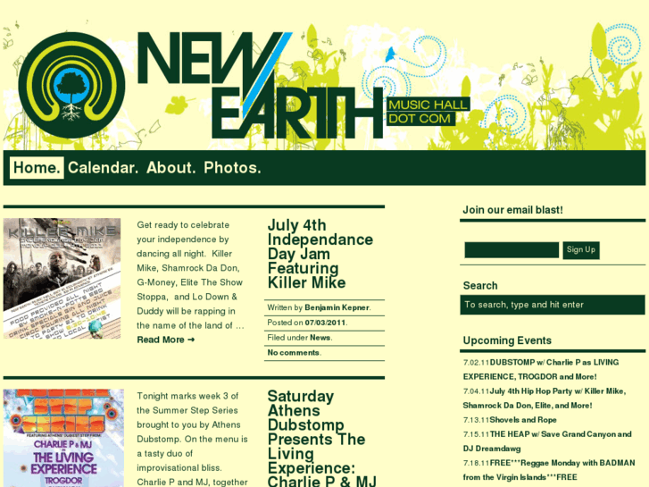 www.newearthmusichall.com