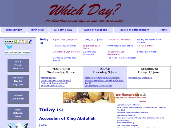 www.whichday.com