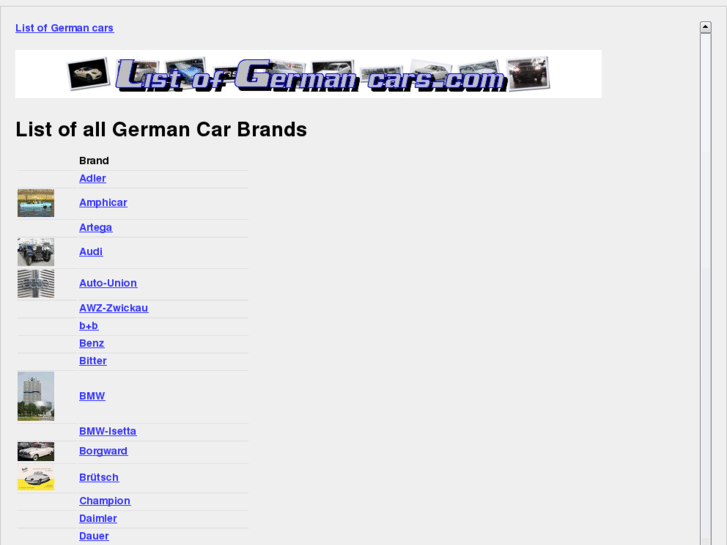 www.listofgermancars.com