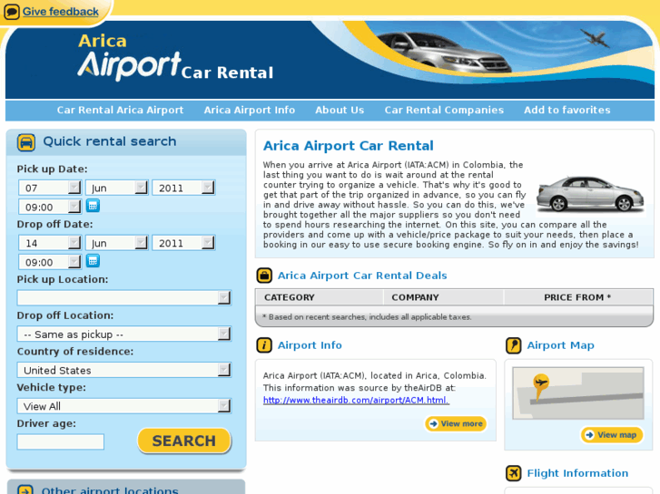 www.aricaairportcarrental.com