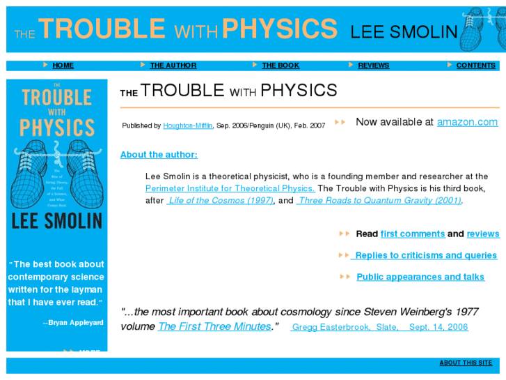 www.thetroublewithphysics.com