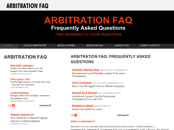 www.arbitrationfaq.com