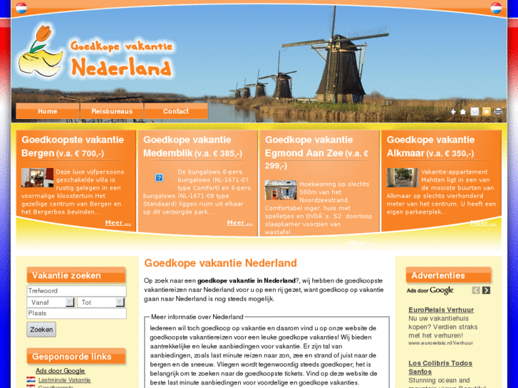 www.goedkoopstevakantienederland.nl